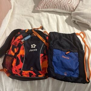 2 Lands End Kids Backpack and Clinch Bag “Jacob” Preloved